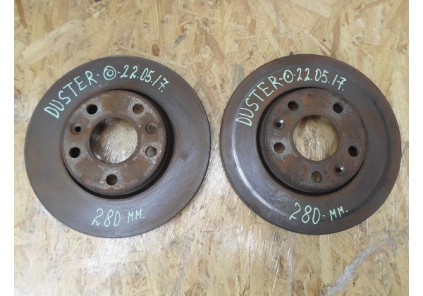 Диск гальмівний передній вентильований, 280 мм Renault Megane III, Scenic III, Fluence, Duster, Laguna 3, 402064151R, 402060010R